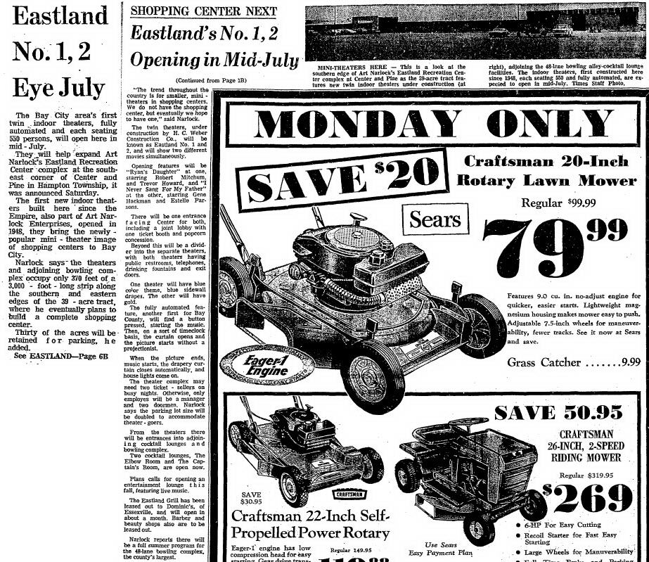 Eastland Twin Theatres - May 6 1971